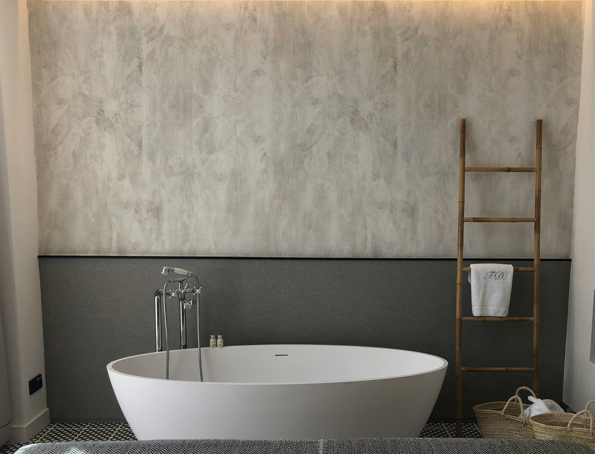 Gray Venetian Plaster Wallpaper