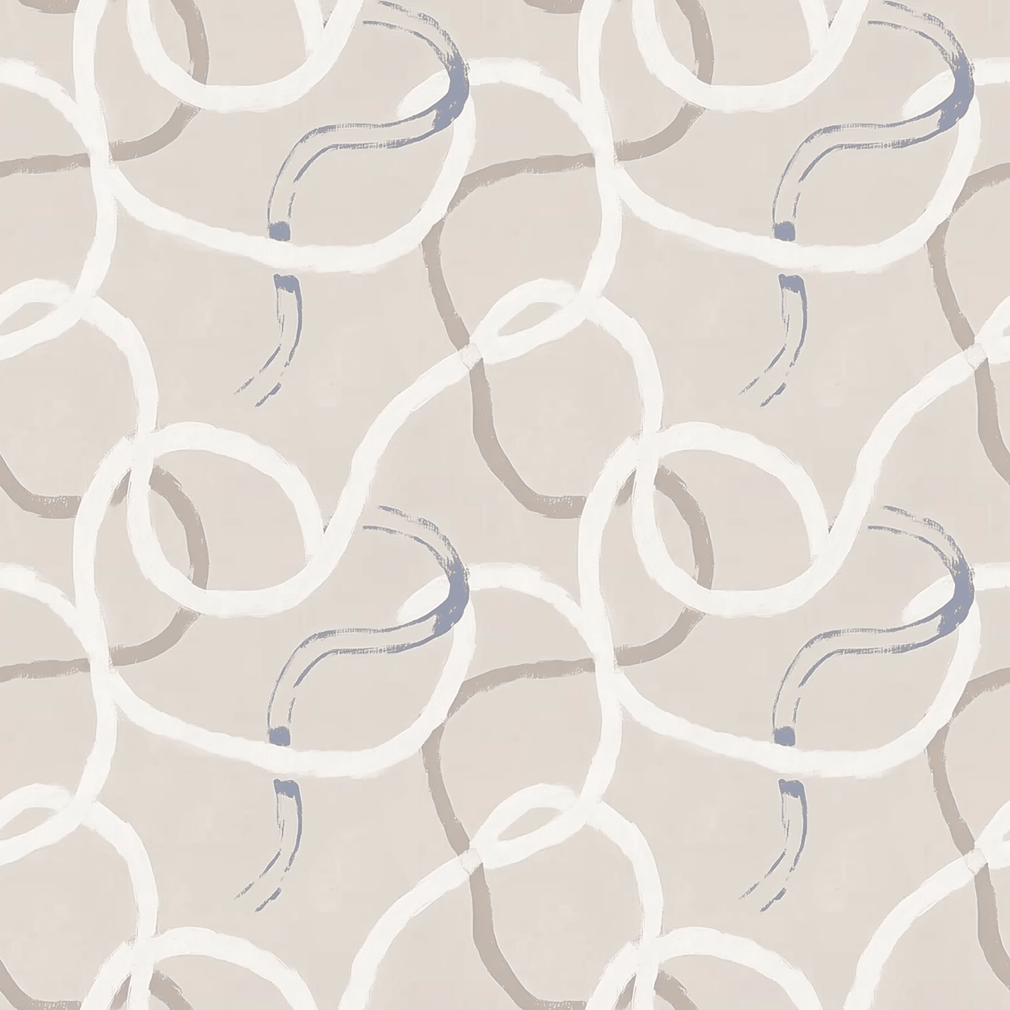 Beige White and Brown Geometric Peel and Stick Wallpaper