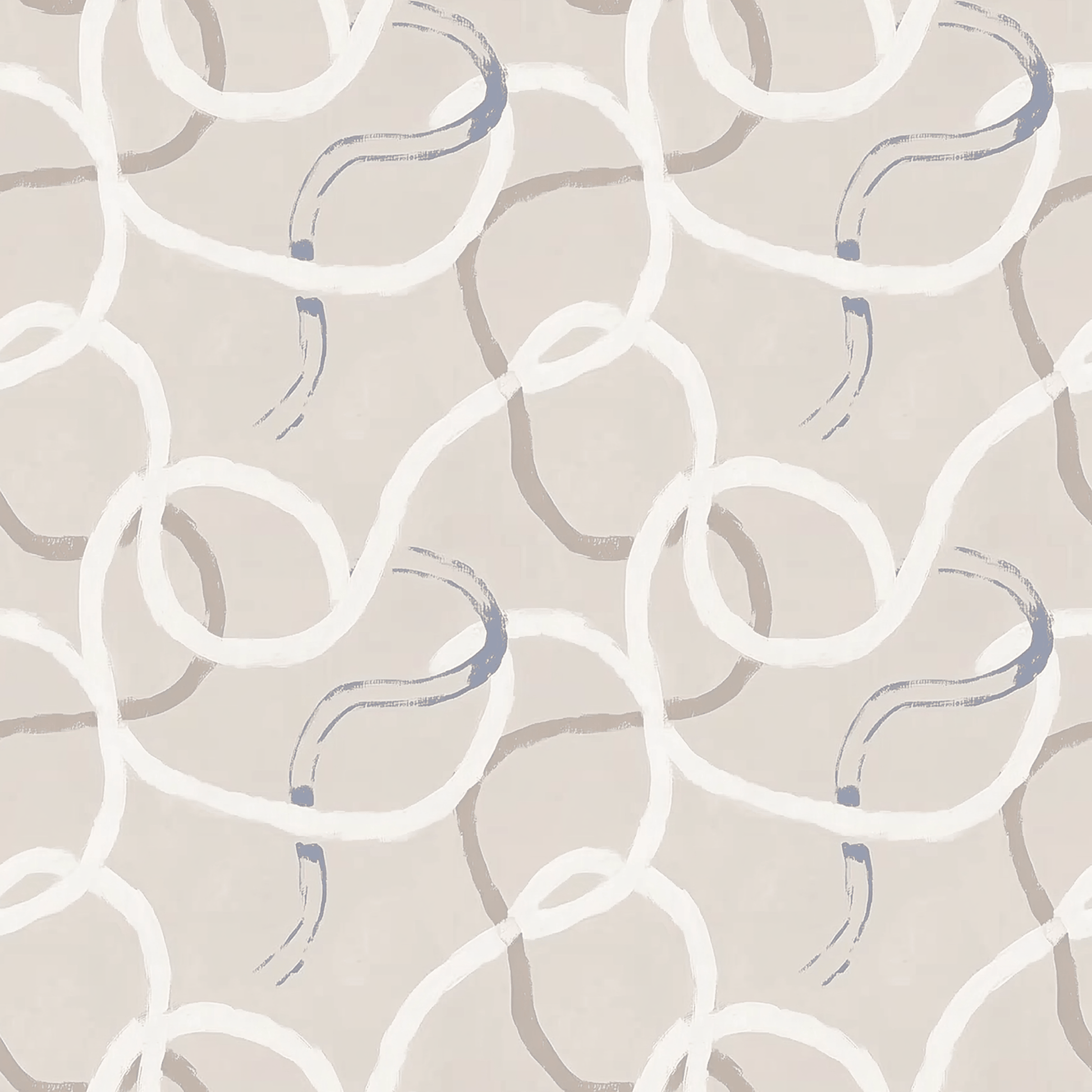 Beige White and Brown Geometric Peel and Stick Wallpaper