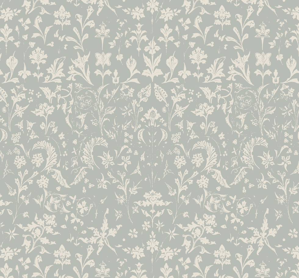 vintage cottage farmhouse peel and stick wallpaper French Country Style Sage green and beige