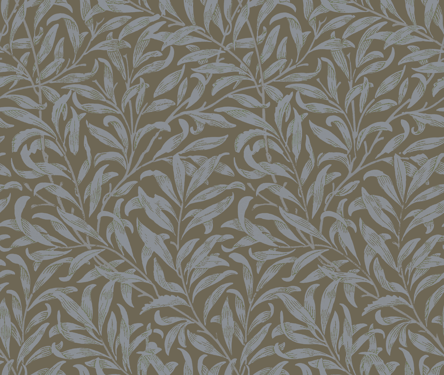 William Morris Willow Botanical Wallpaper Dark Moody