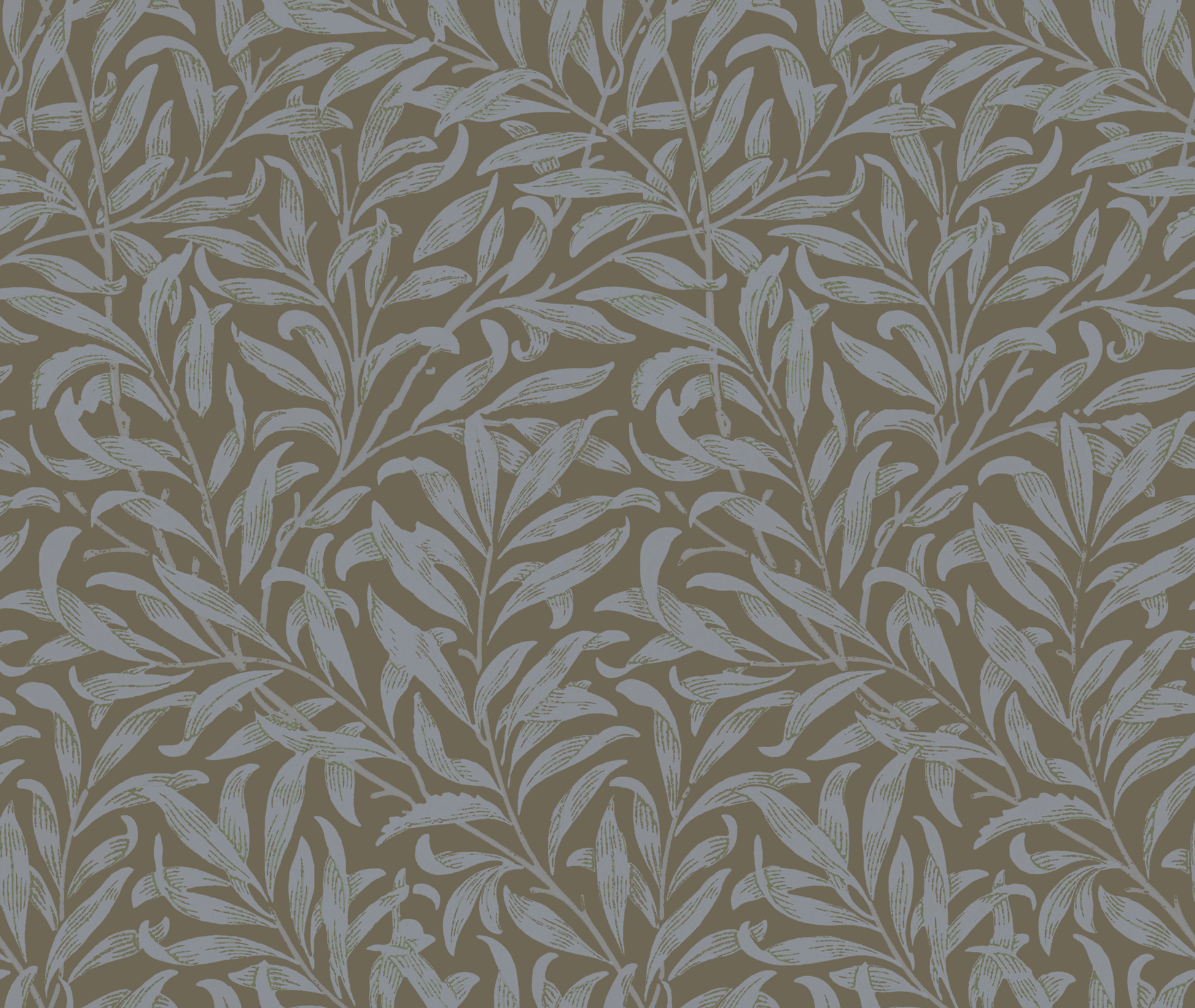 William Morris Willow Botanical Wallpaper Dark Moody