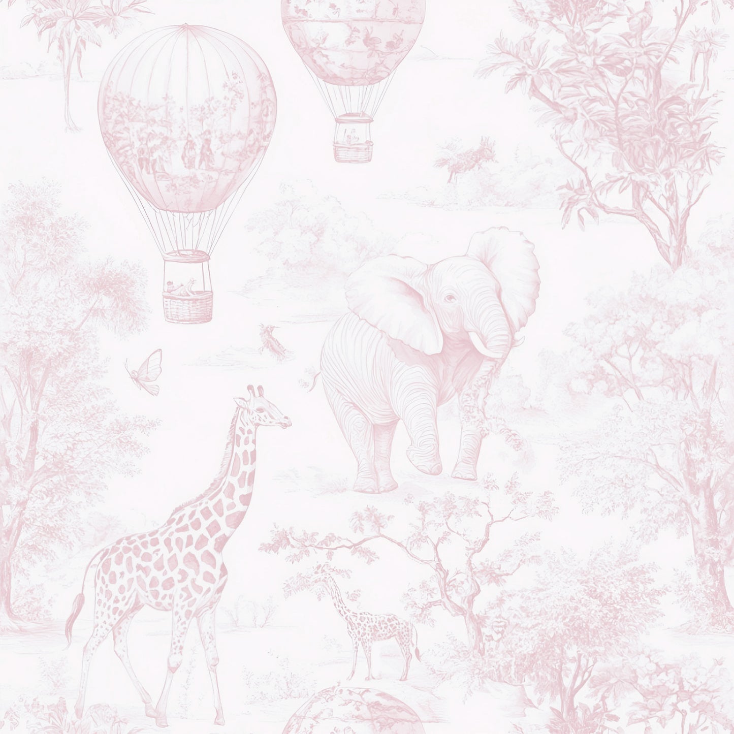Pink Jungle Toile