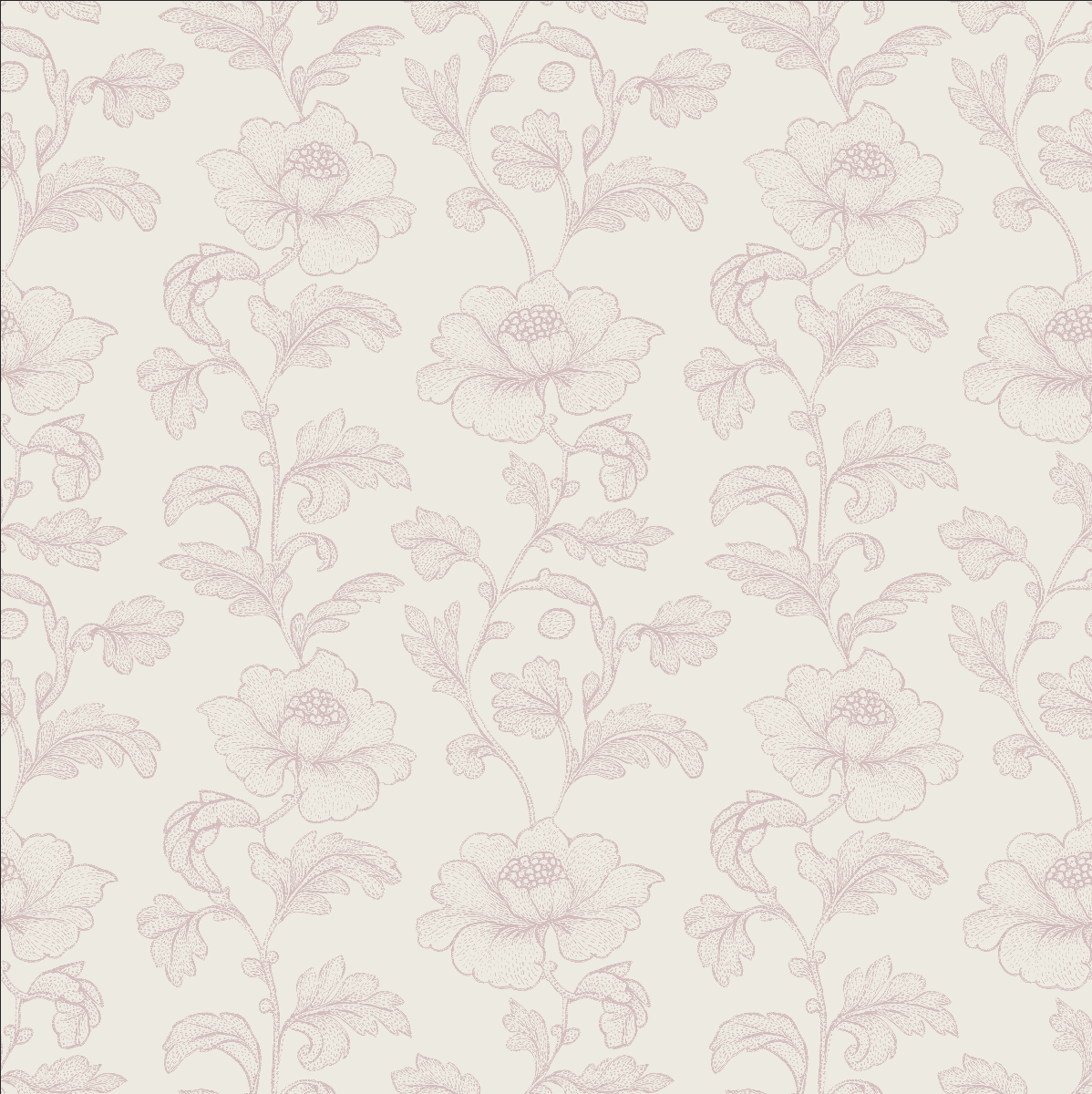 Chinoiserie Pink Flower Peel and Stick Wallpaper