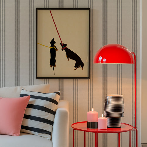 black stripe wallpaper for living room accent wall