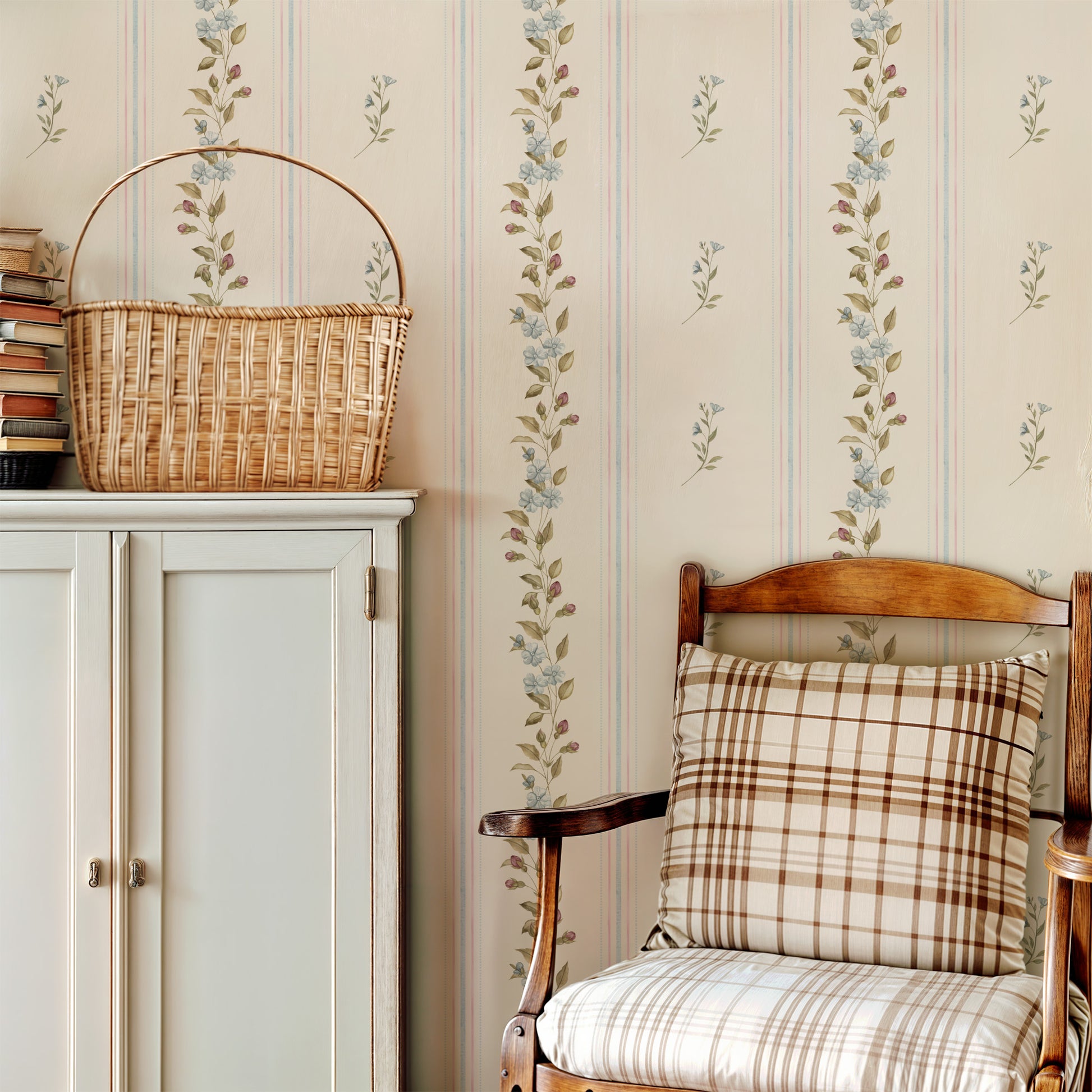 boho stripe wallpaper peel and stick RollsRolla