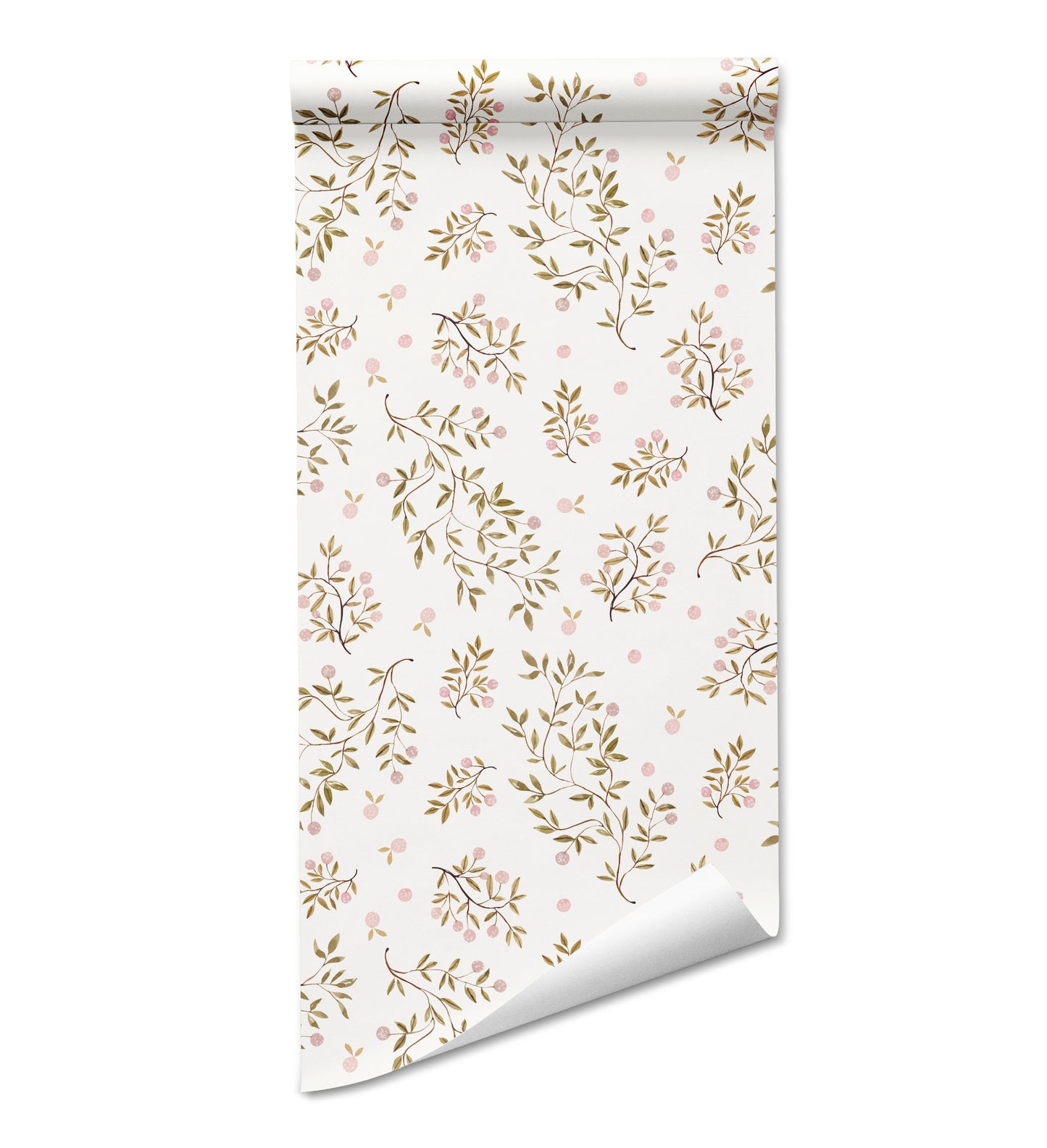 dainty pink floral peel and stick wallpaper 