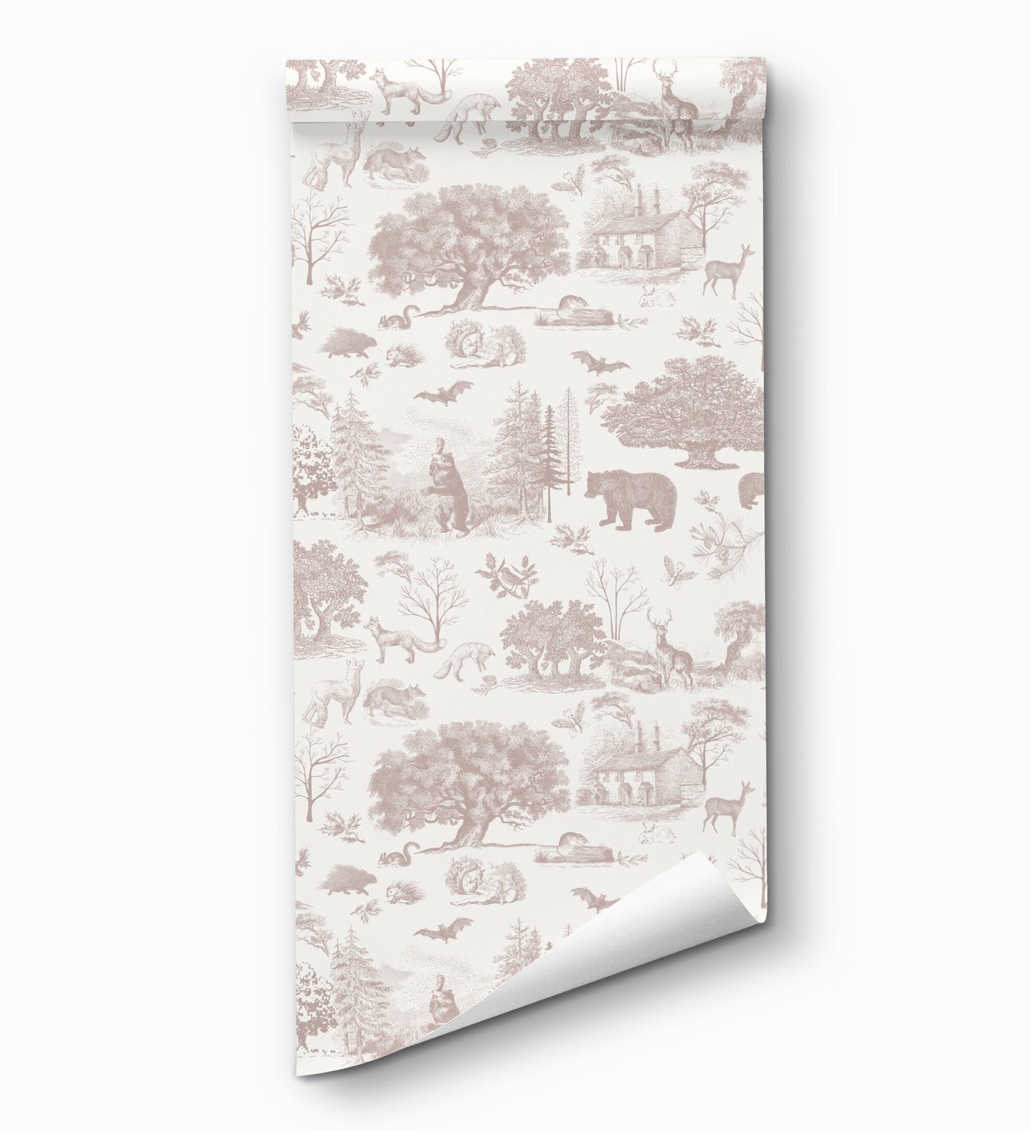 Taupe Woodland Toile