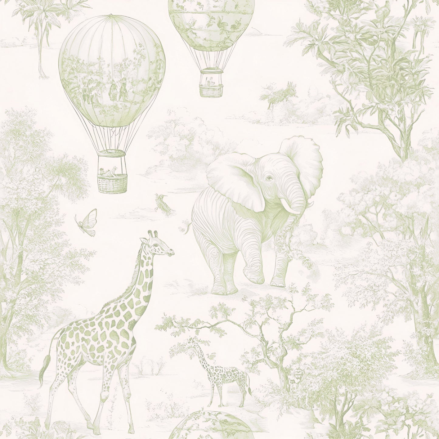 Green Jungle Toile