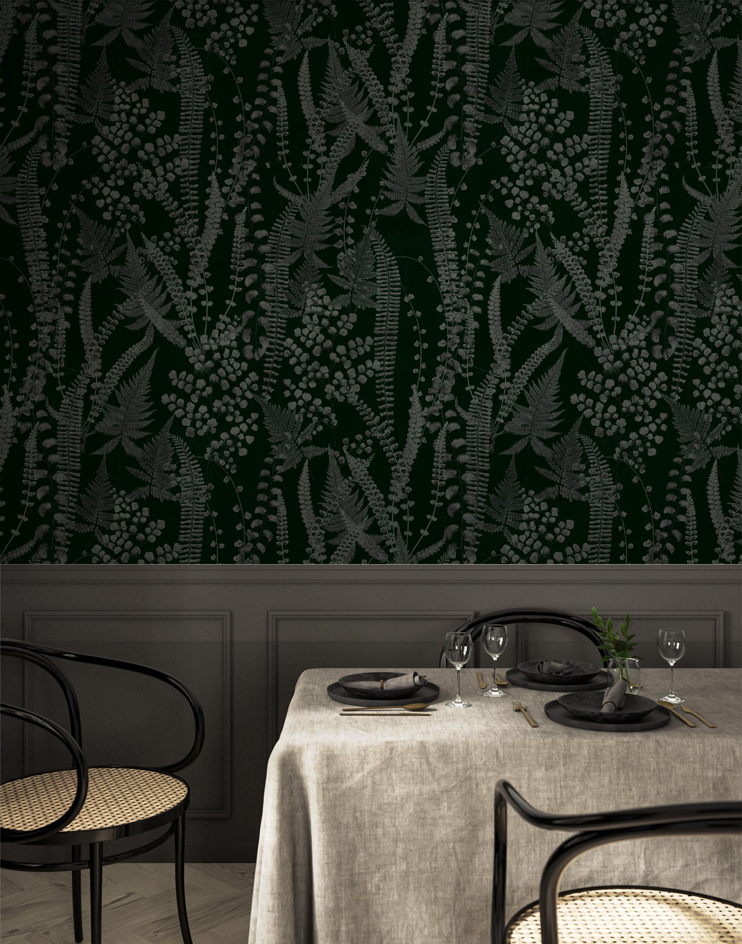 Night Fern peel and stick wallpaper in US | RollsRolla