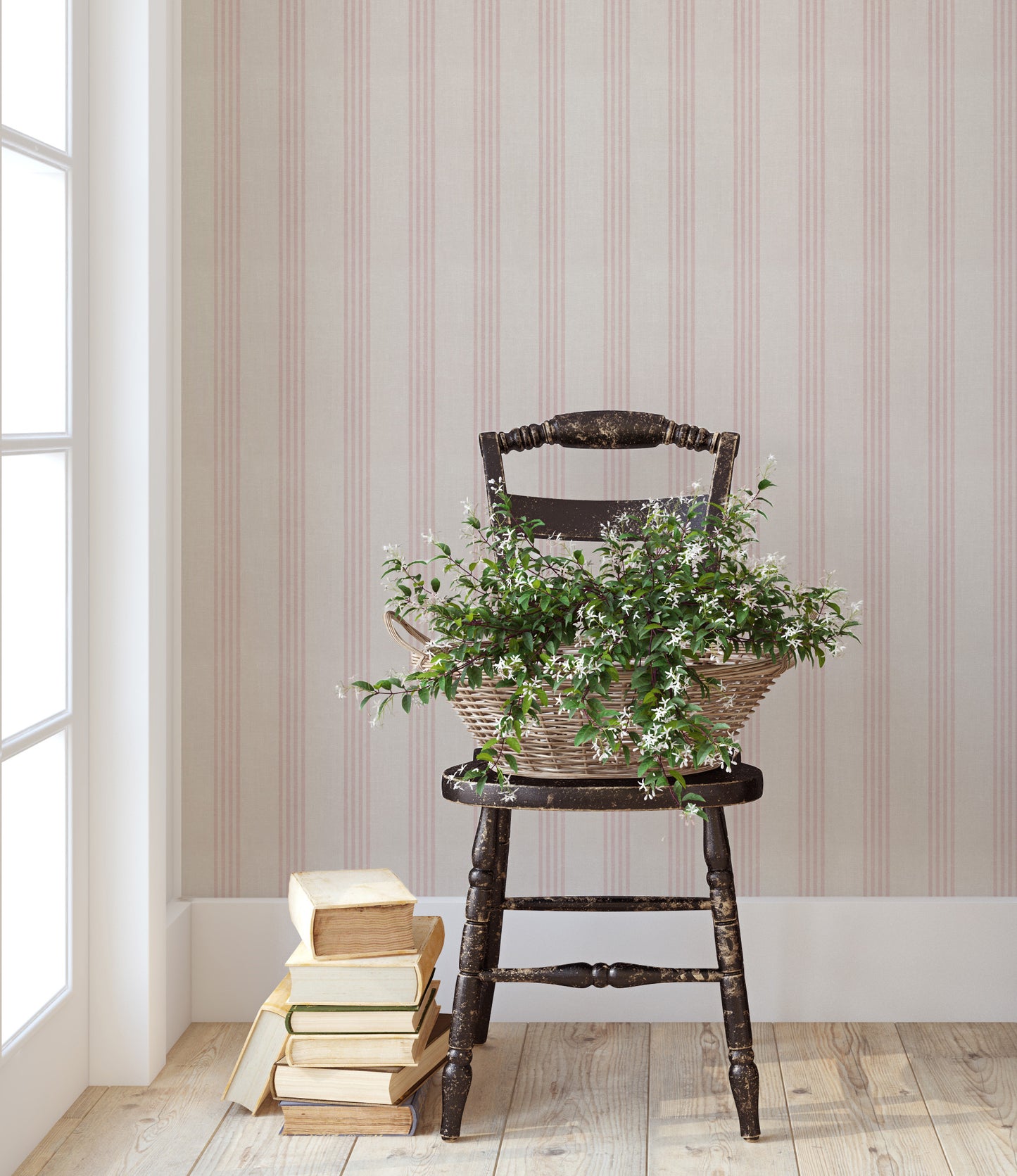 Pink Linen Stripe