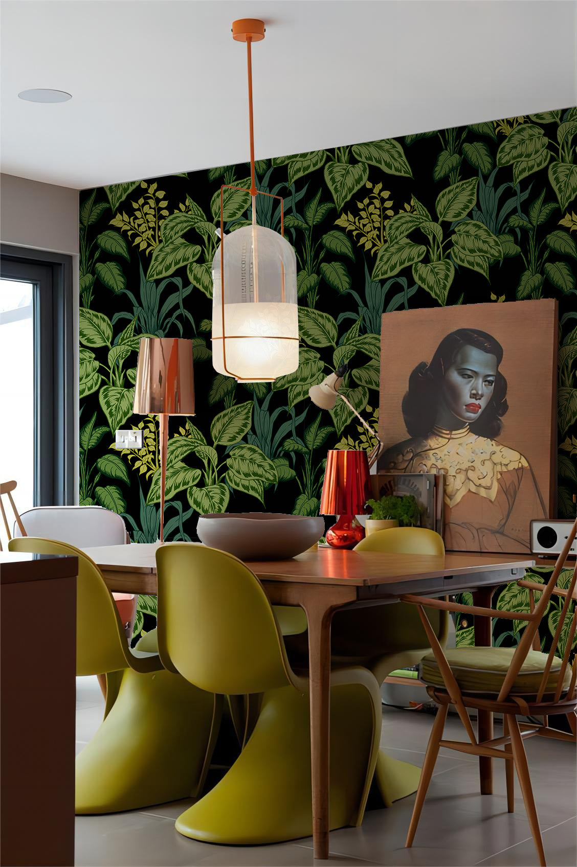 Tropical Botanic Plants Peel and Stick Removable Wallpaper | Canada 