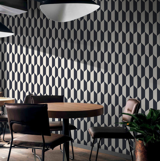 Gray Tone Minimalism Geometric Peel & Stick Wallpaper US | RollsRolla