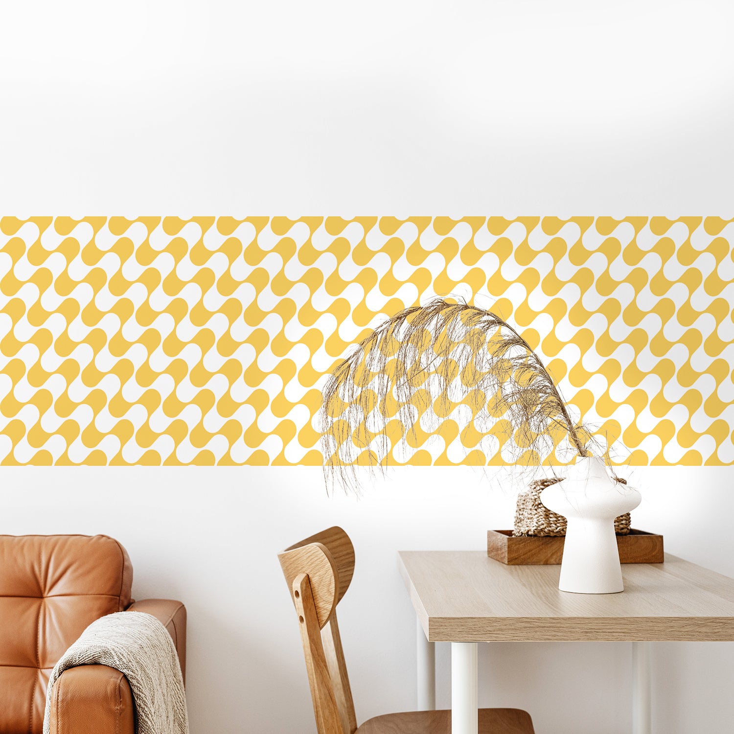 Mustard Geomtric Removable Wallpaper Geometric Pattern 