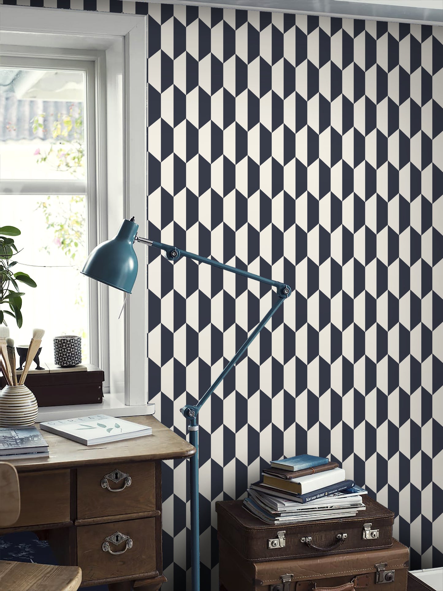 Gray Tone Minimalism Geometric Peel & Stick Wallpaper US | RollsRolla